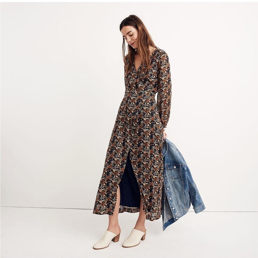 New Madewell Nightflower Maxi Wrap Dress in Prairie Blossoms 2